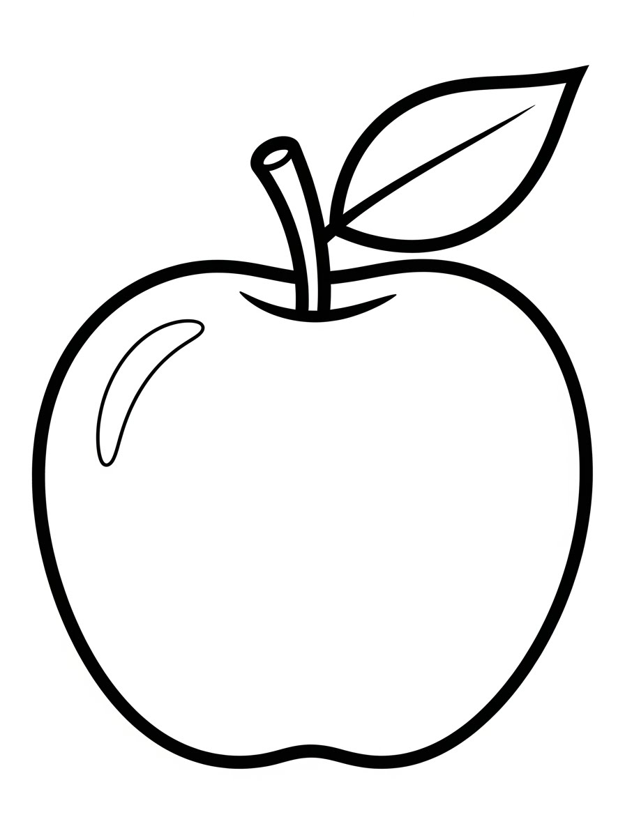 Desenho de Maça Simples para colorir