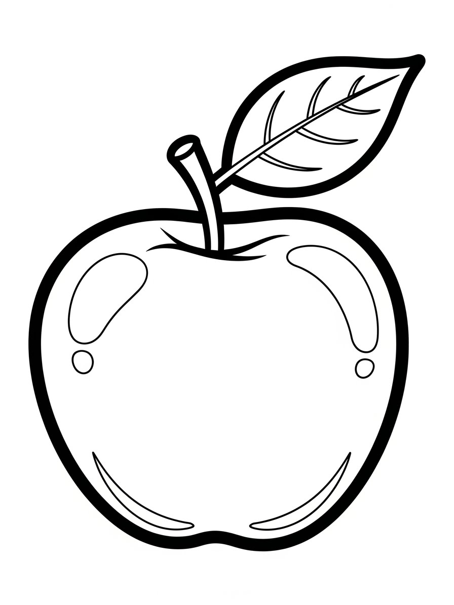 Desenho de Maça Simples para colorir