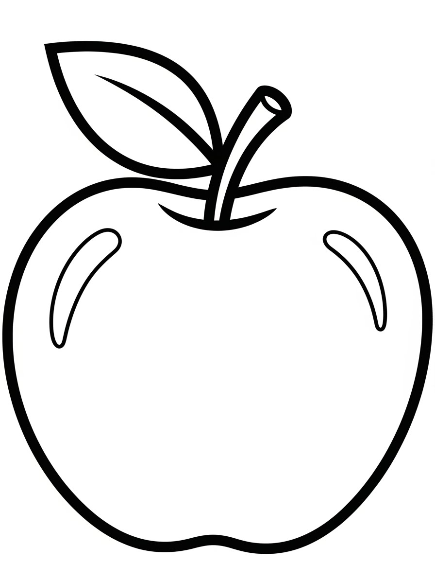 Desenho de Maça Simples para colorir