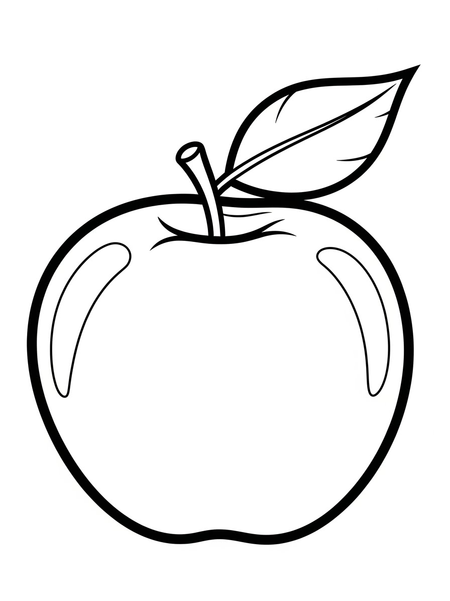 Desenho de Maça Simples para colorir