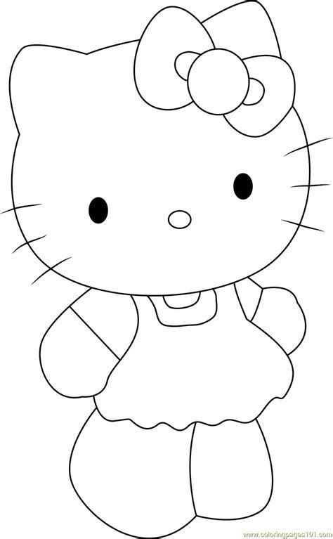 Desenho da personagem Hello Kitty para colorir