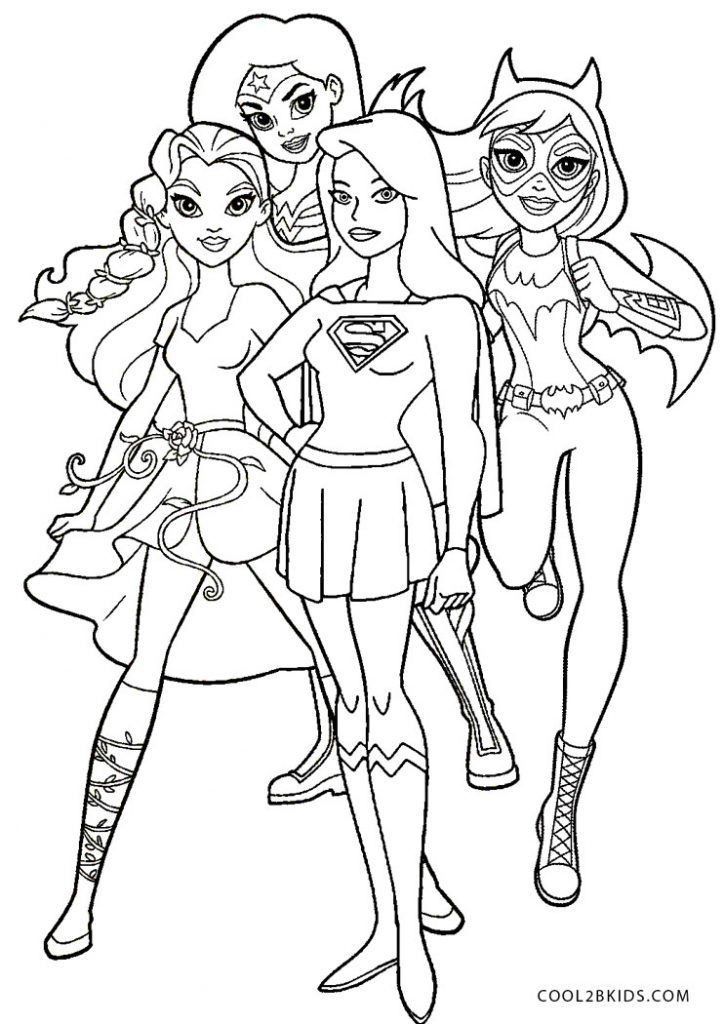 Desenho de Meninas super-heroínas para colorir