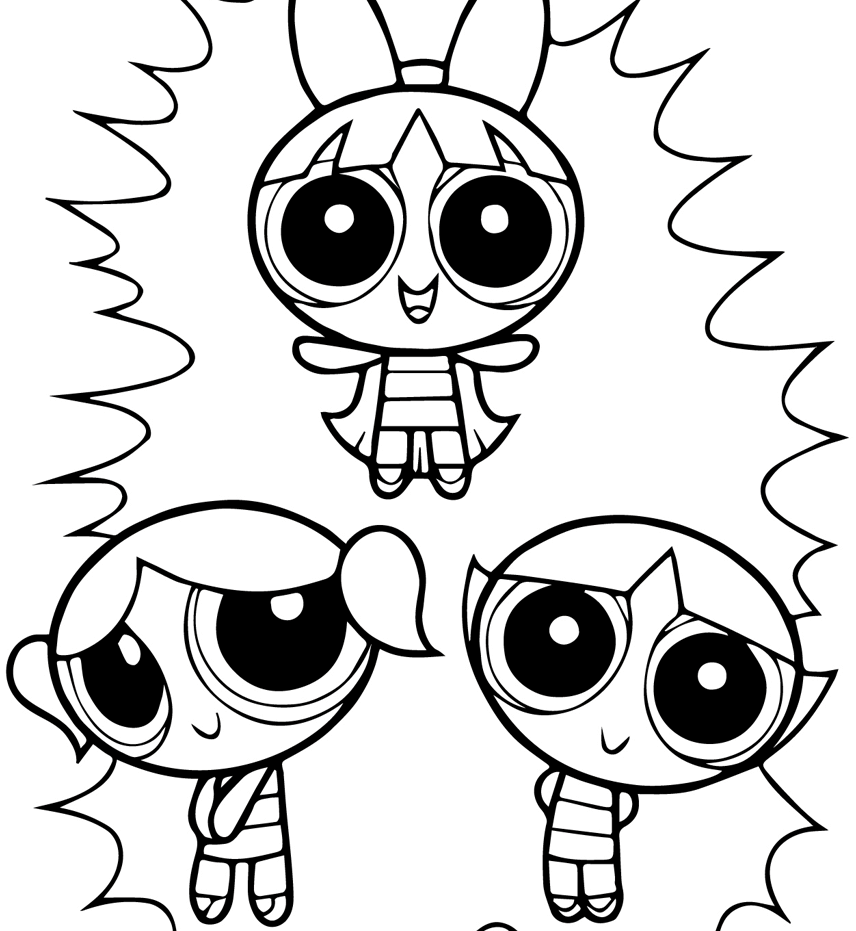 Desenho de Meninas poderosas para colorir