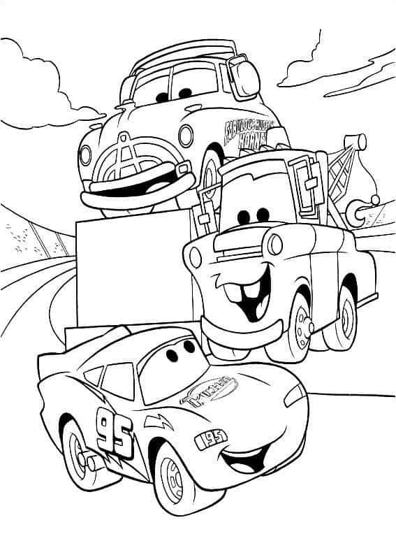Desenho de Carros divertidos para colorir e imprimir