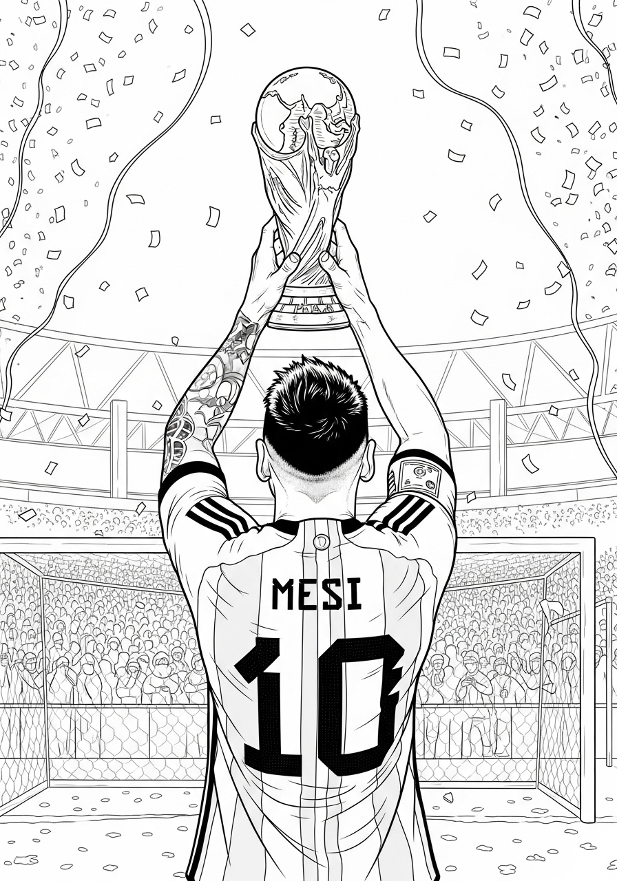 Desenhos Do Messi Para Imprimir E Colorir