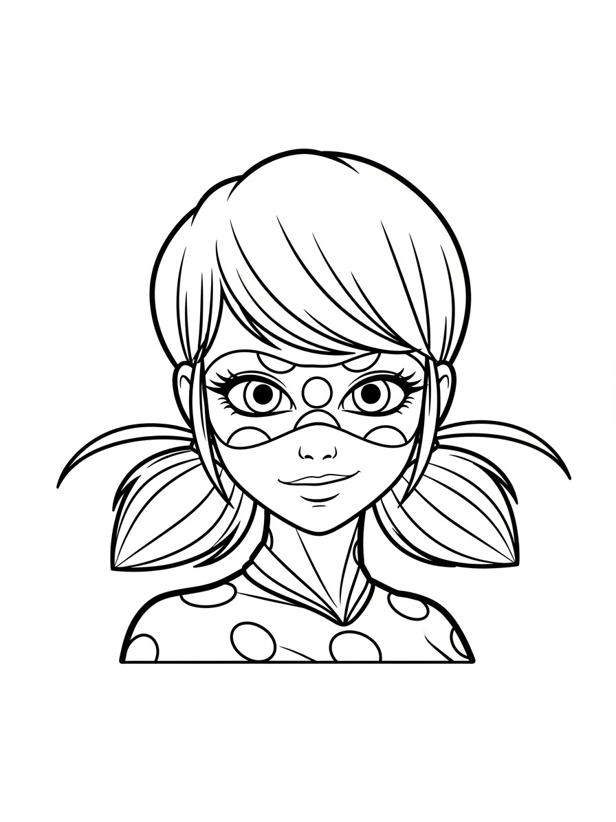 Desenho Miraculous Ladybug com Marinette para colorir