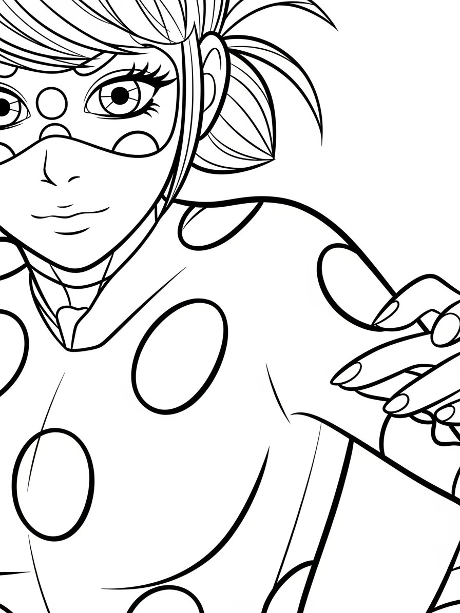 Desenho Miraculous Ladybug com Marinette para colorir