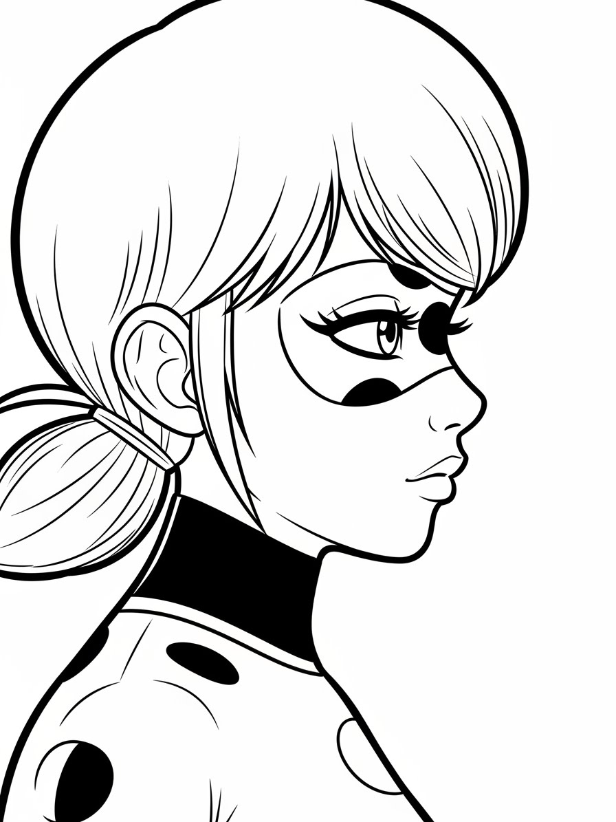 Desenho Miraculous Ladybug com Marinette para colorir