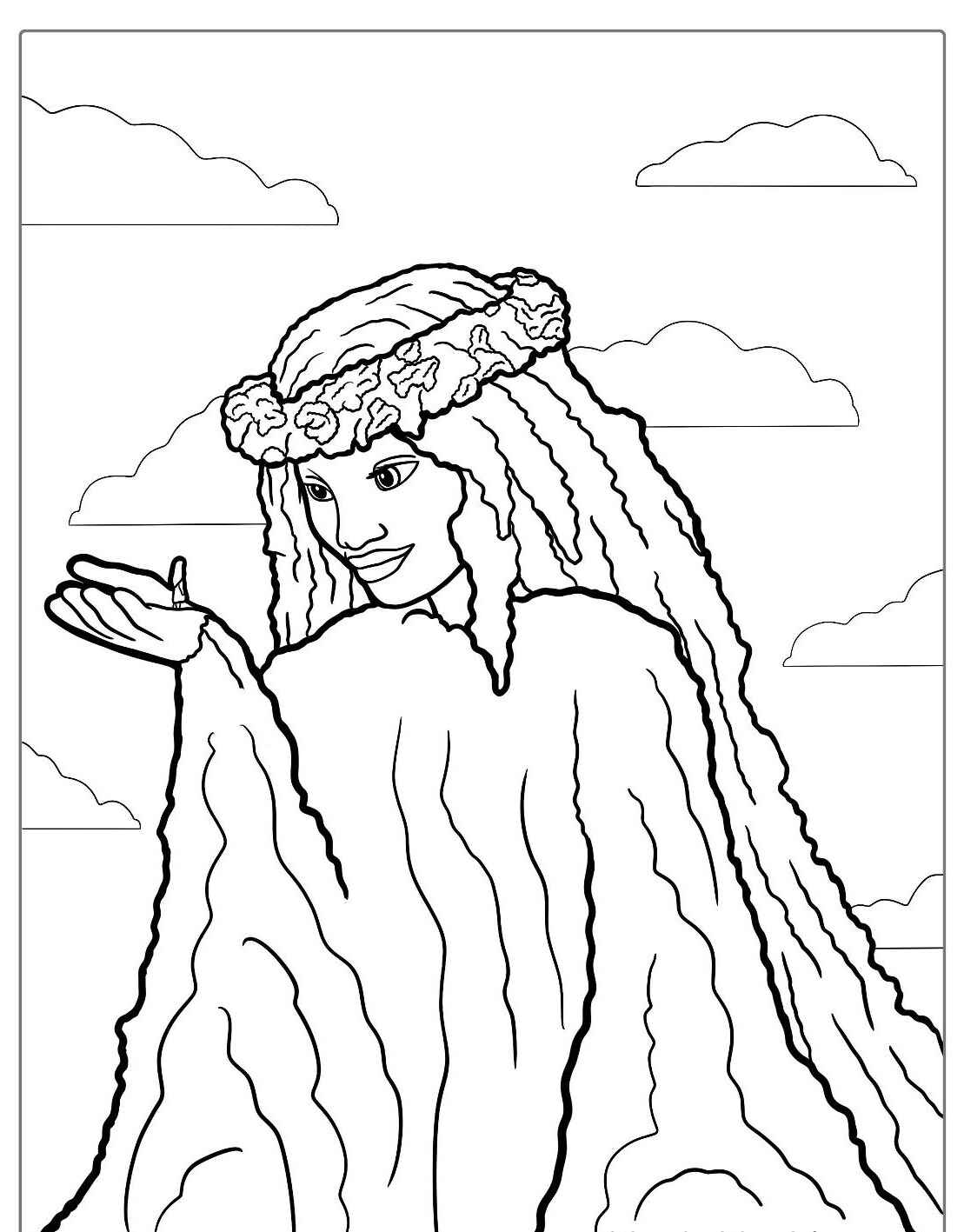 Desenho da Te Fiti da Moana para colorir