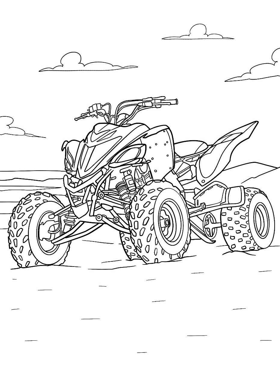 Desenho de Quadriciclo esportivo para colorir
