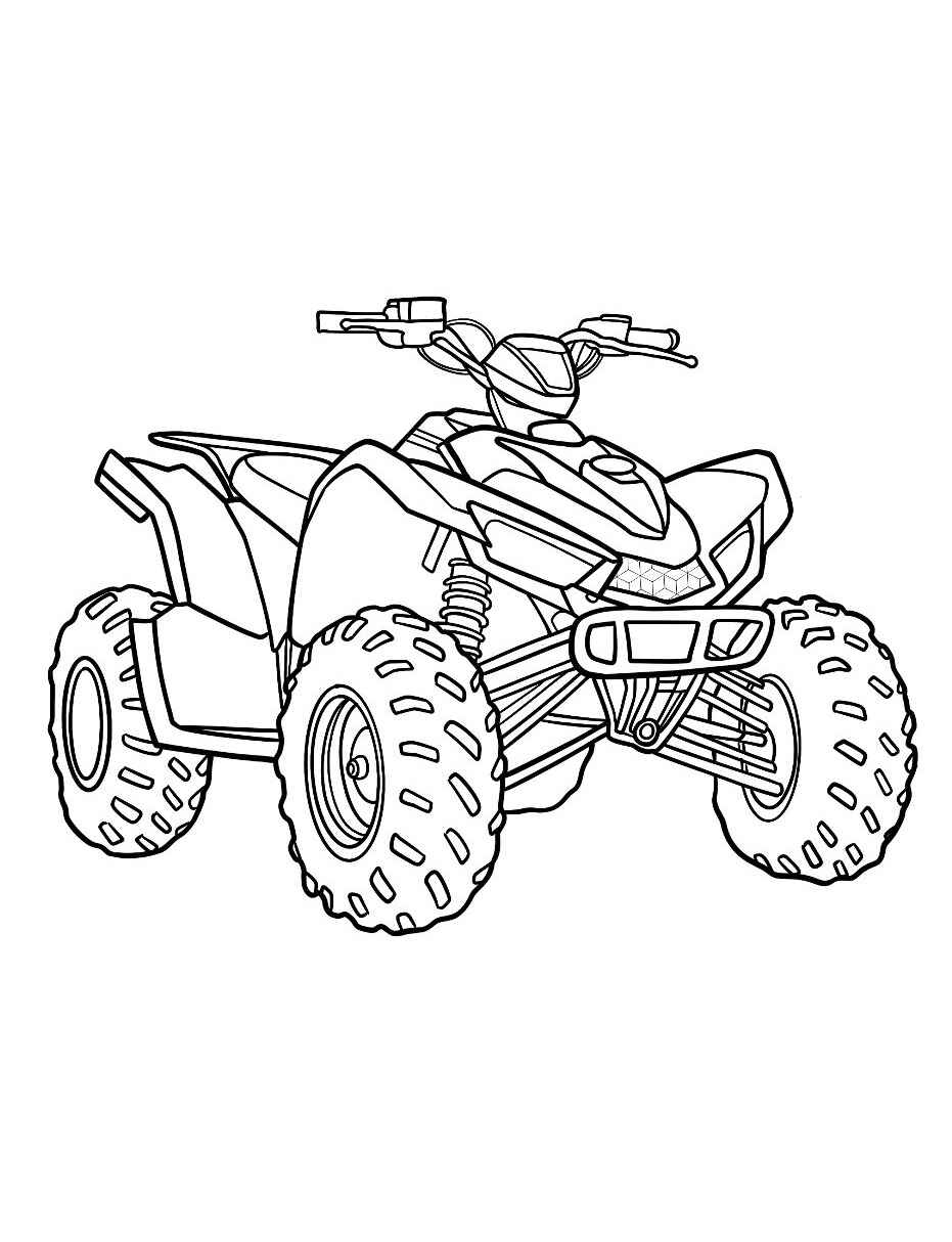 Desenho de Moto Quadriciclo para colorir
