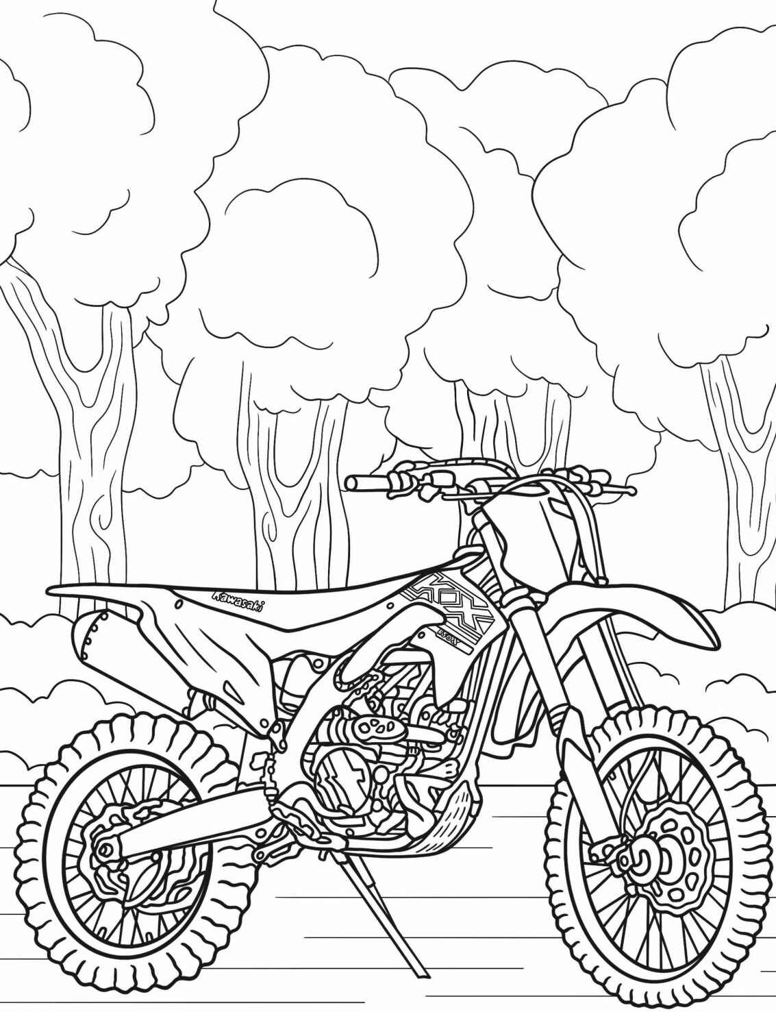 Desenho de Moto Off-Road para colorir