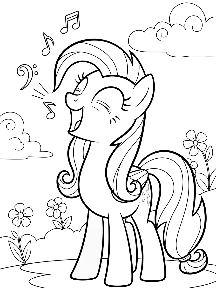 Desenho My Little Pony da Pinkie Pie feliz para colorir