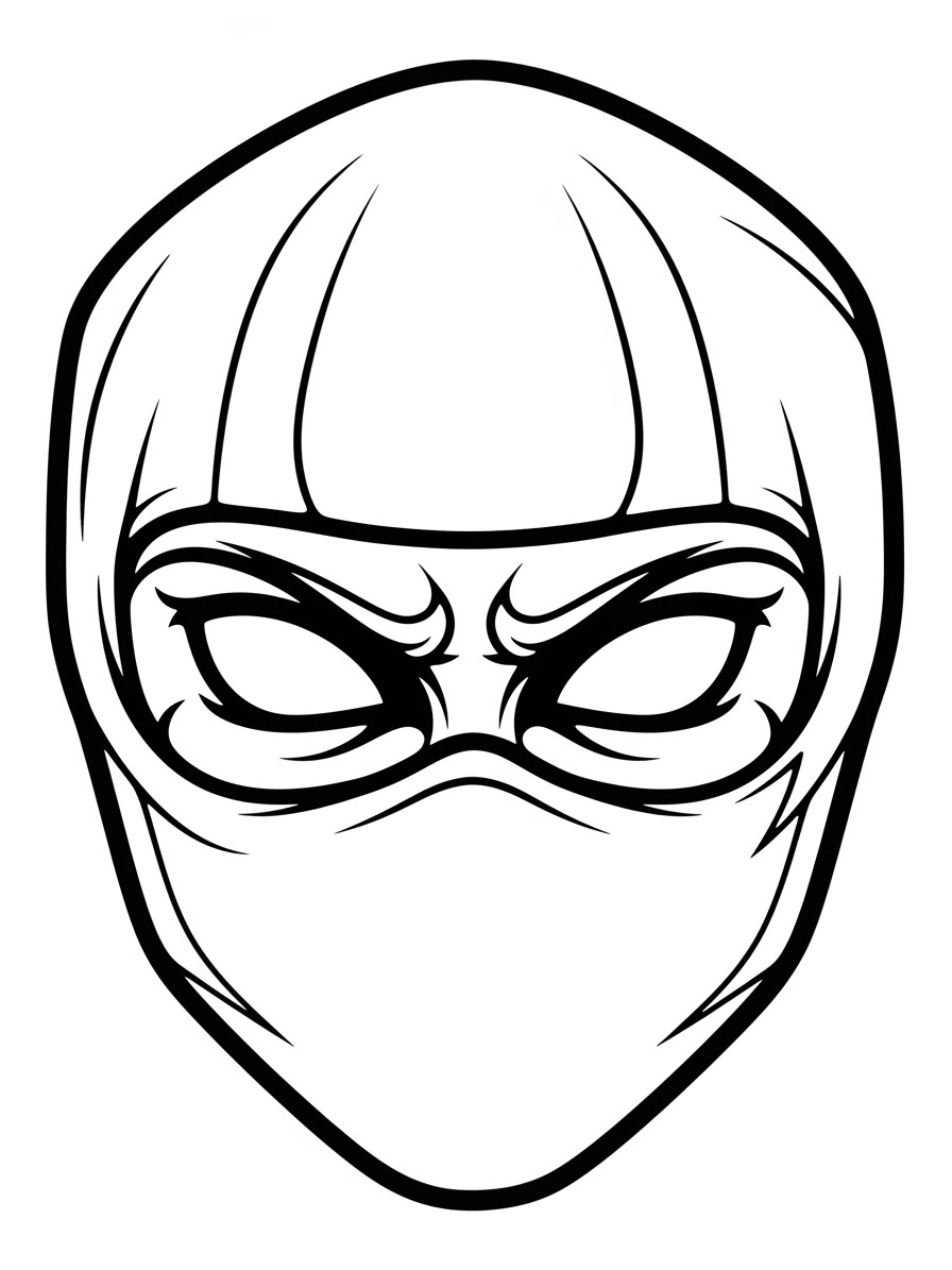 Desenho de Ninja simples para colorir