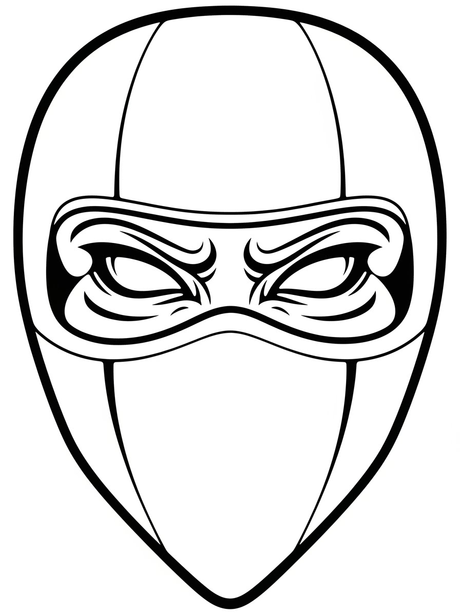 Desenho de Ninja simples para colorir