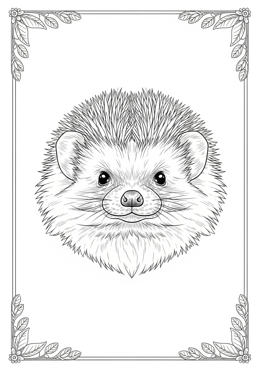 Desenho de Ouriço Fofo para colorir