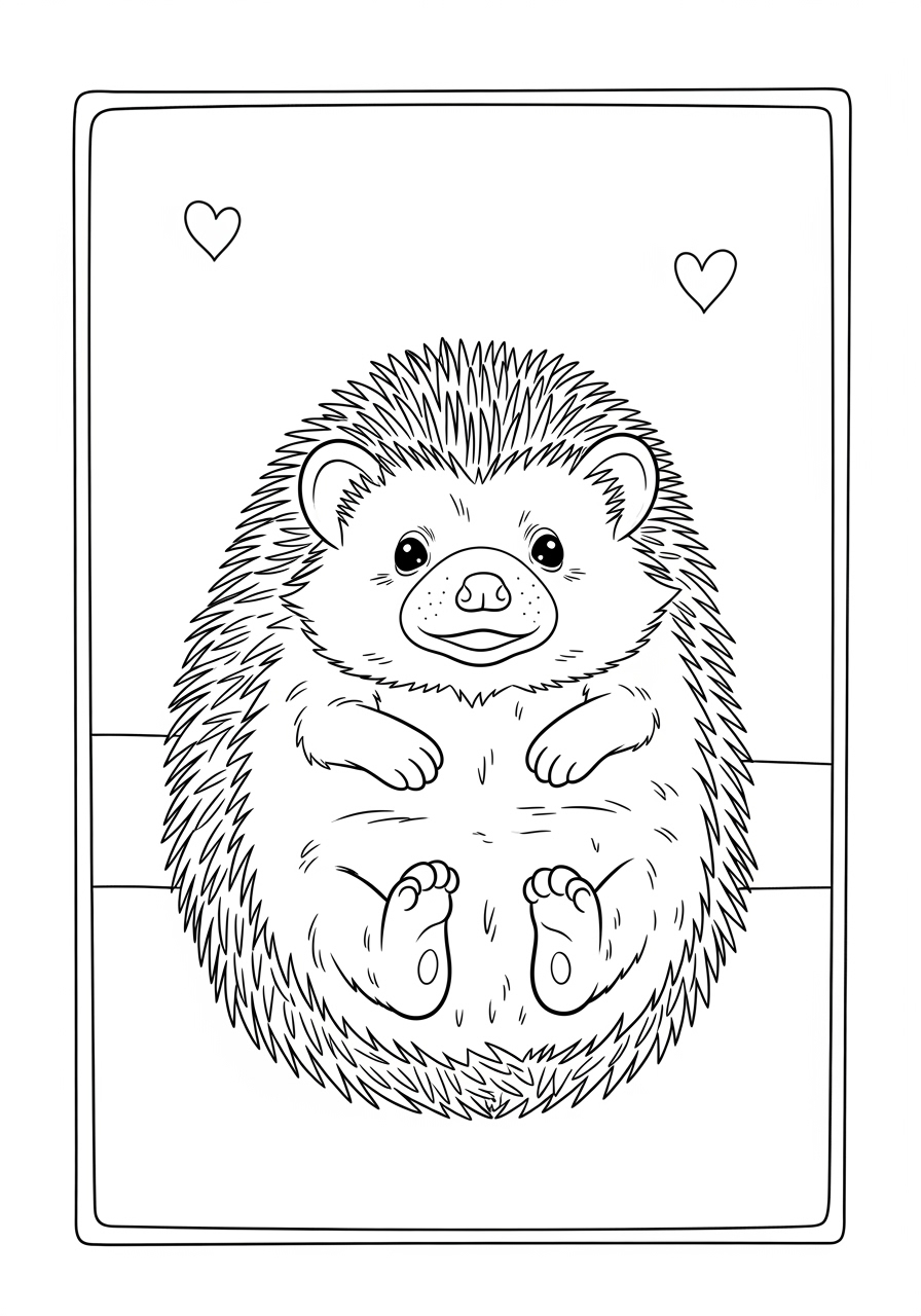 Desenho de Ouriço Realista para colorir