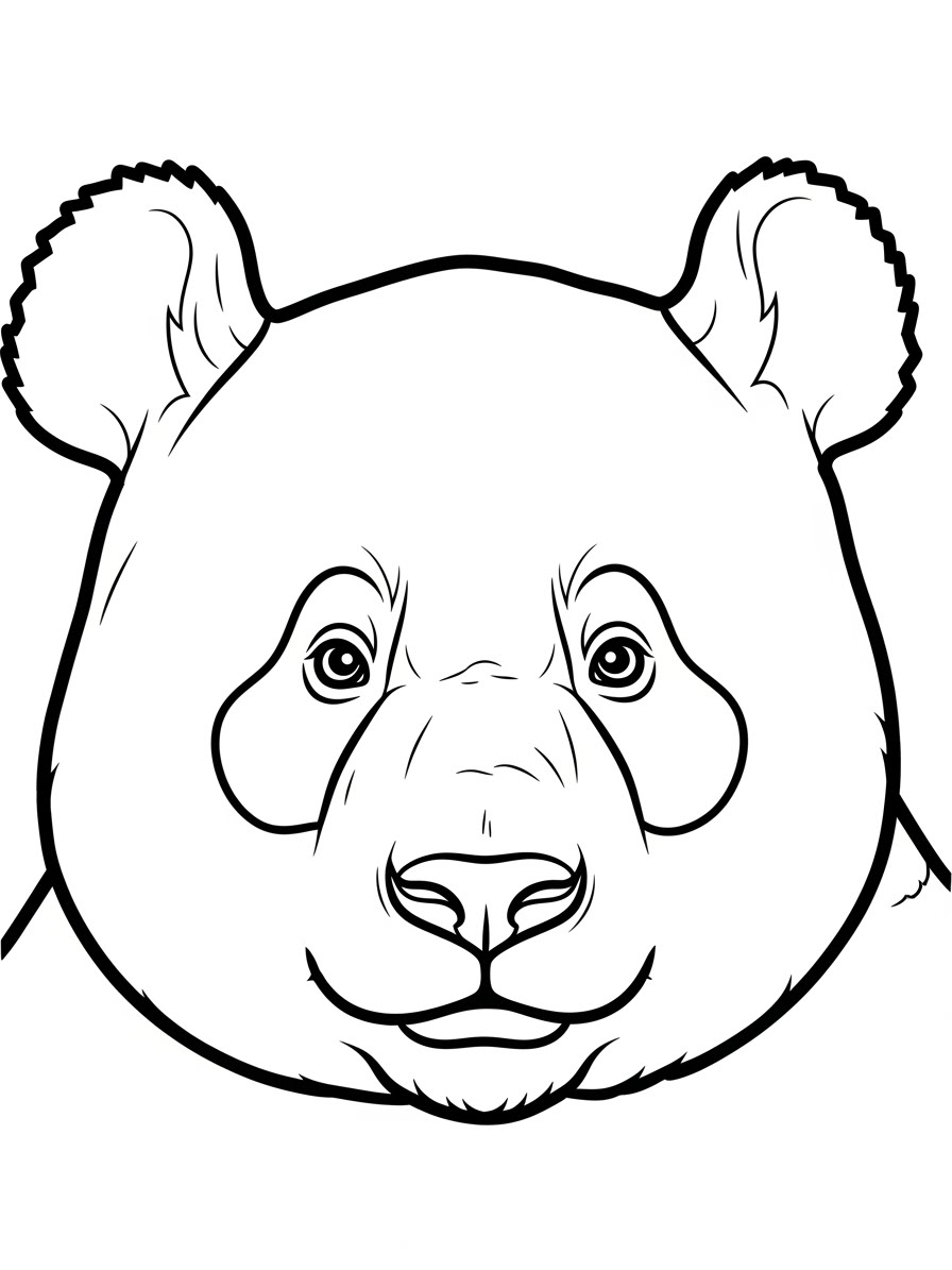 Desenho de Panda realista para colorir