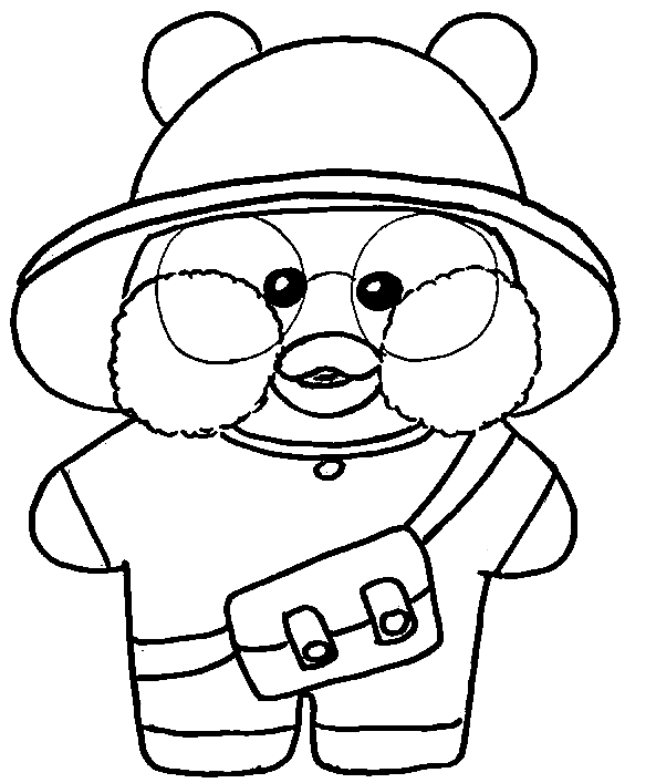 Paper Duck com roupas e acessórios prontos para colorir