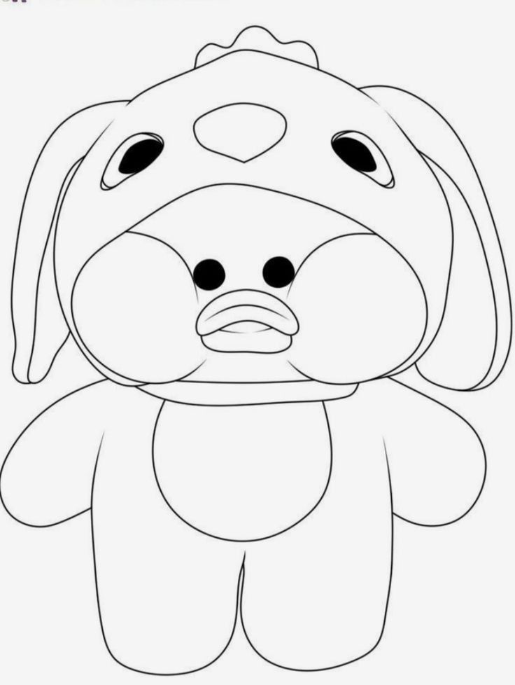 Paper Duck Fofo com design simples para imprimir e colorir