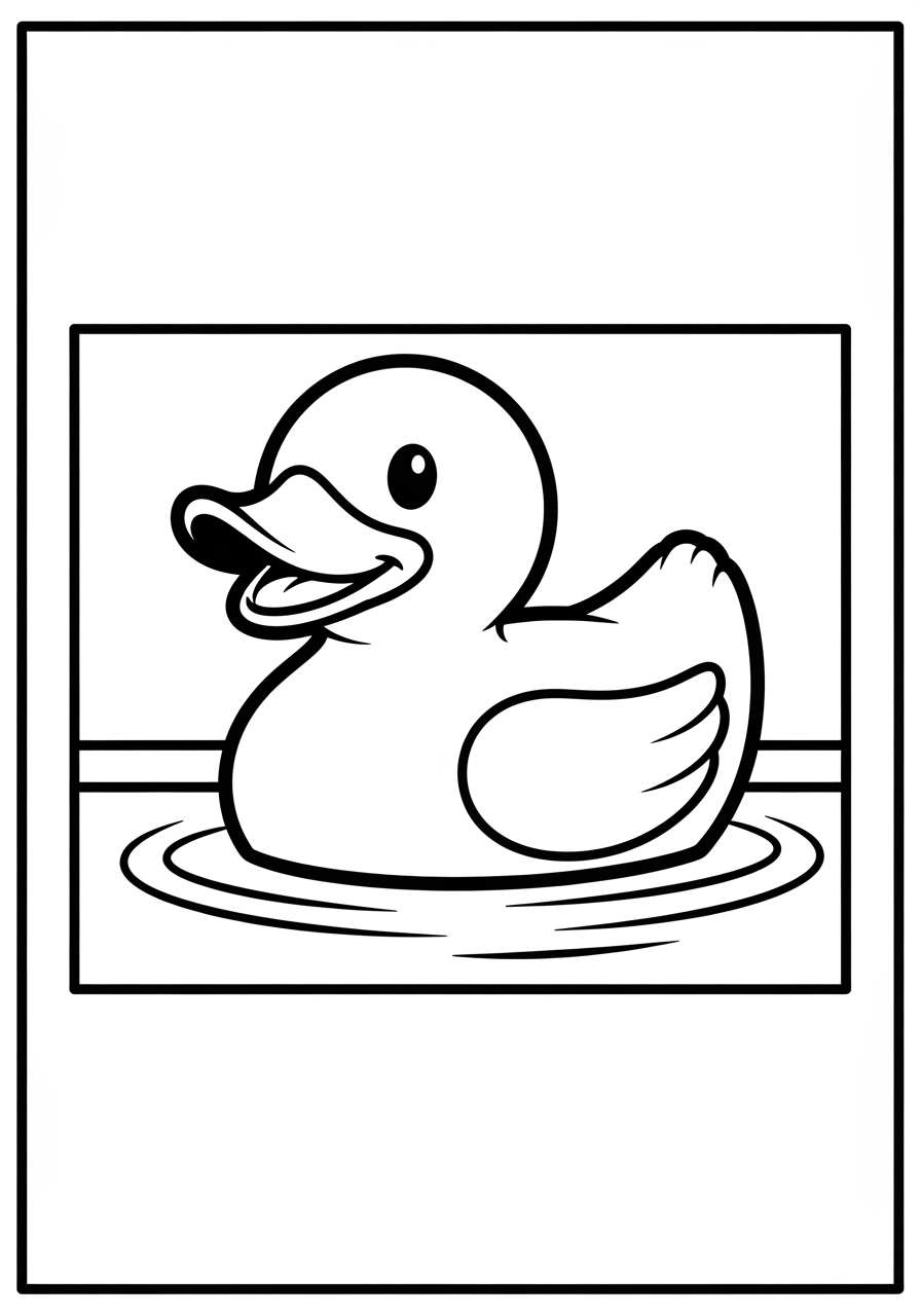 Desenho de Pato sorridente para colorir