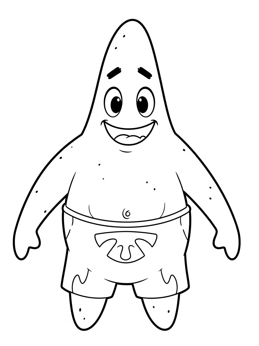 Desenho do Patrick Estrela Simples para colorir