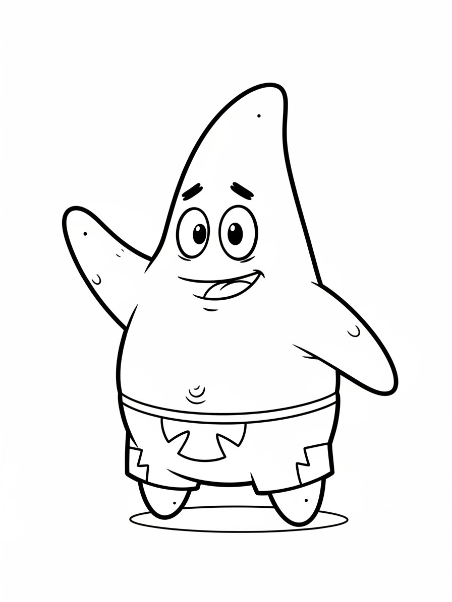 Desenho do Patrick Estrela Simples para colorir