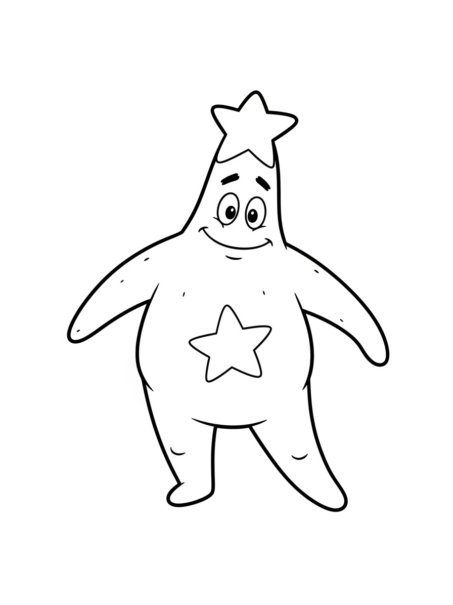 Desenho do Patrick Estrela Simples para colorir