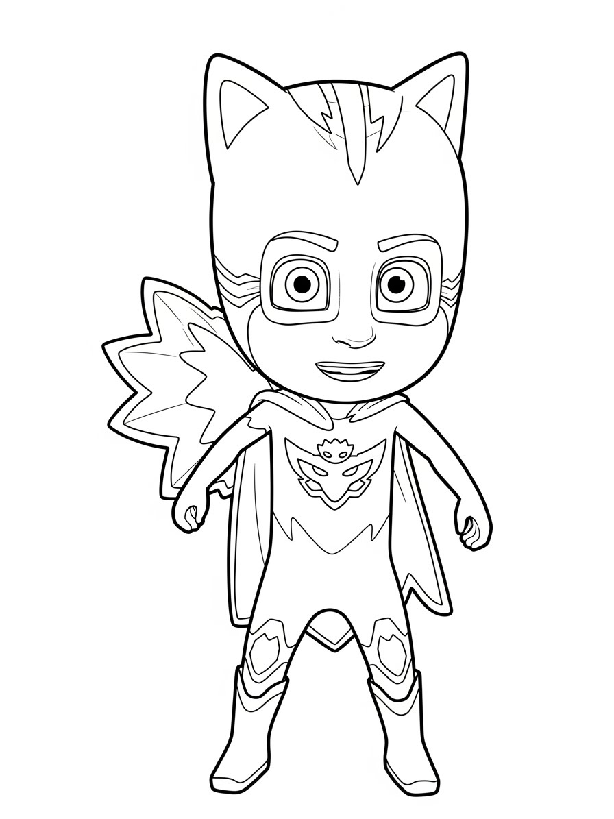 Desenho dos Pj Masks Menino-Gato para colorir
