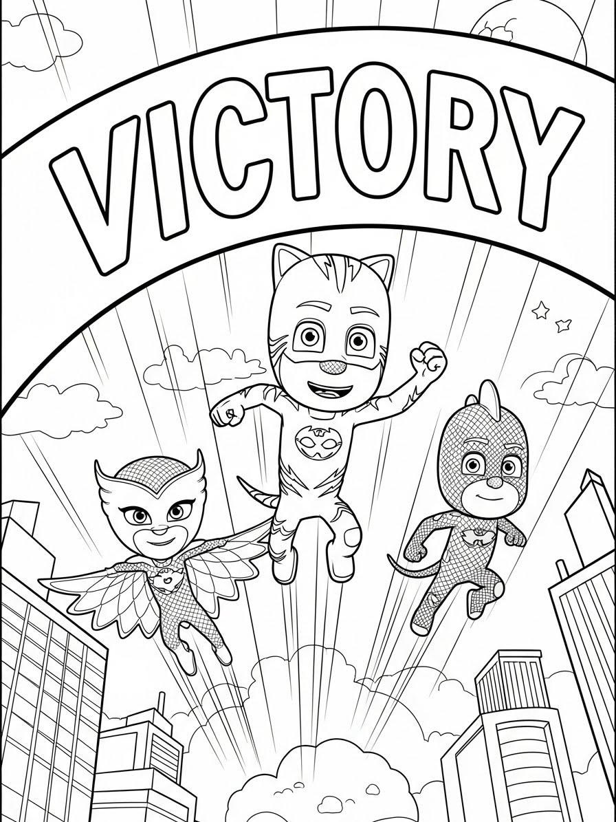 Desenho dos Pj Masks em VITÓRIA para colorir