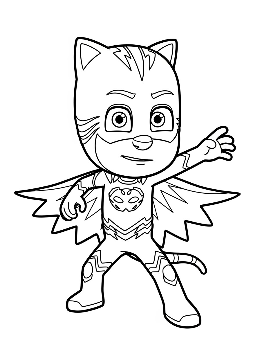 Desenho dos Pj Masks Menino-Gato para colorir