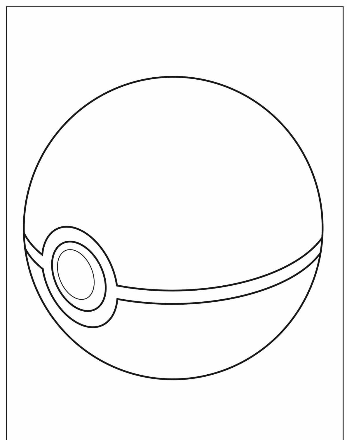 Desenho de Pokébola para colorir