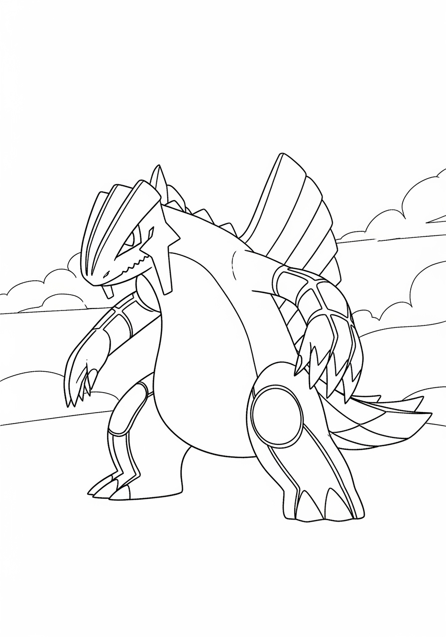Desenho de Pokémon Groudon para colorir