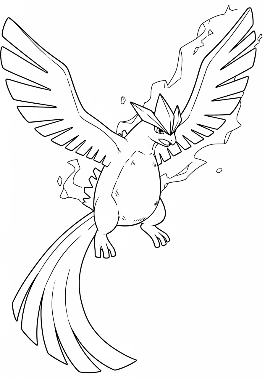 Desenho de Pokémon lendário Articuno para colorir