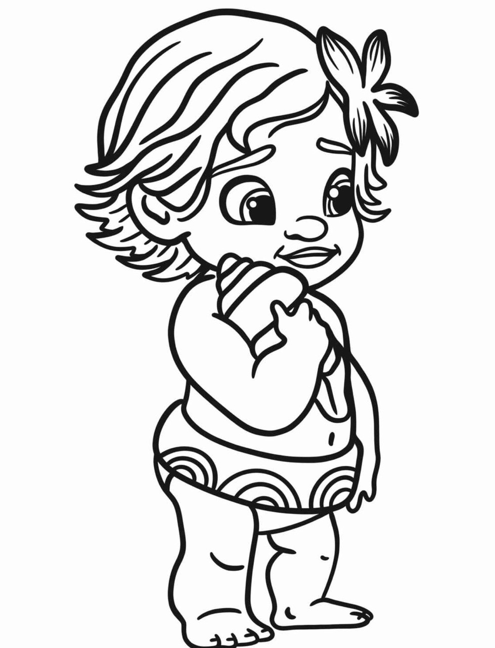 Desenho da Princesa da Disney Moana para Colorir