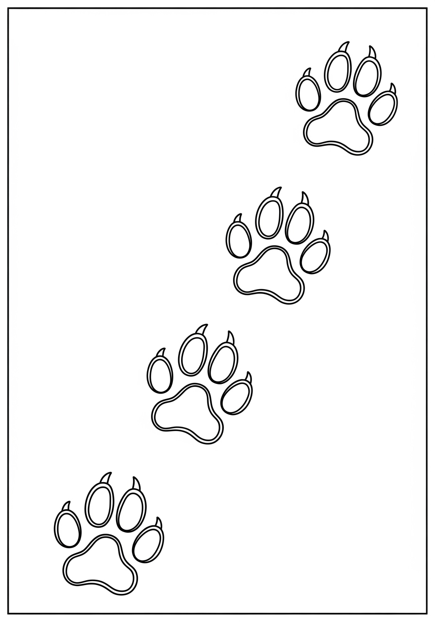 Desenho de Pata de Raposa para colorir