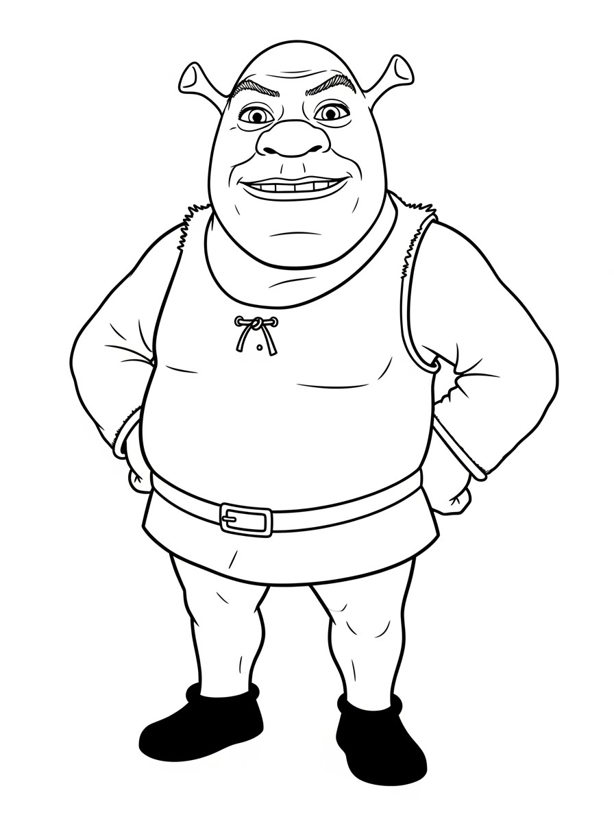 Desenho do Shrek para colorir