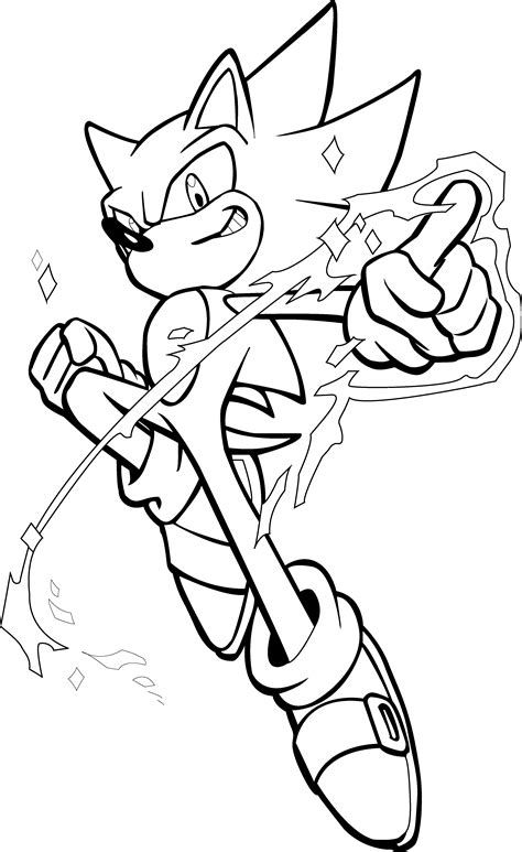 Desenho do Sonic veloz correndo com expressão de entusiasmo