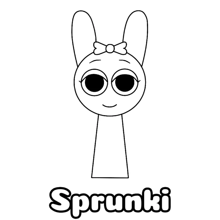 Desenho do Sprunki fofo para colorir