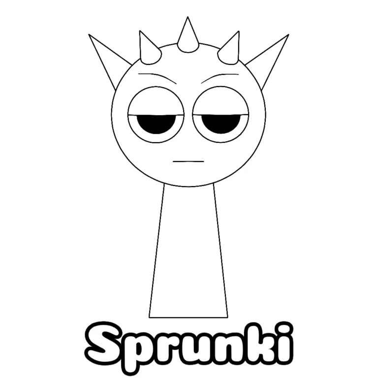 Desenho do Sprunki fofo para colorir