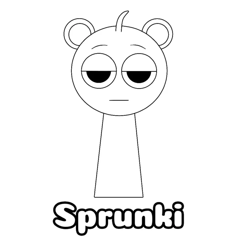 Desenho do Sprunki fofo para colorir