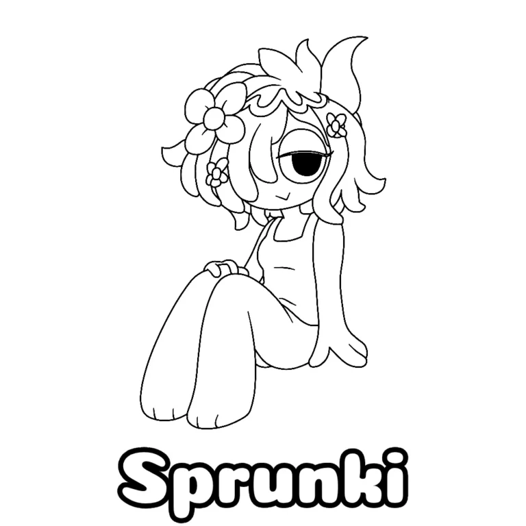 Desenho do Sprunki fofo para colorir