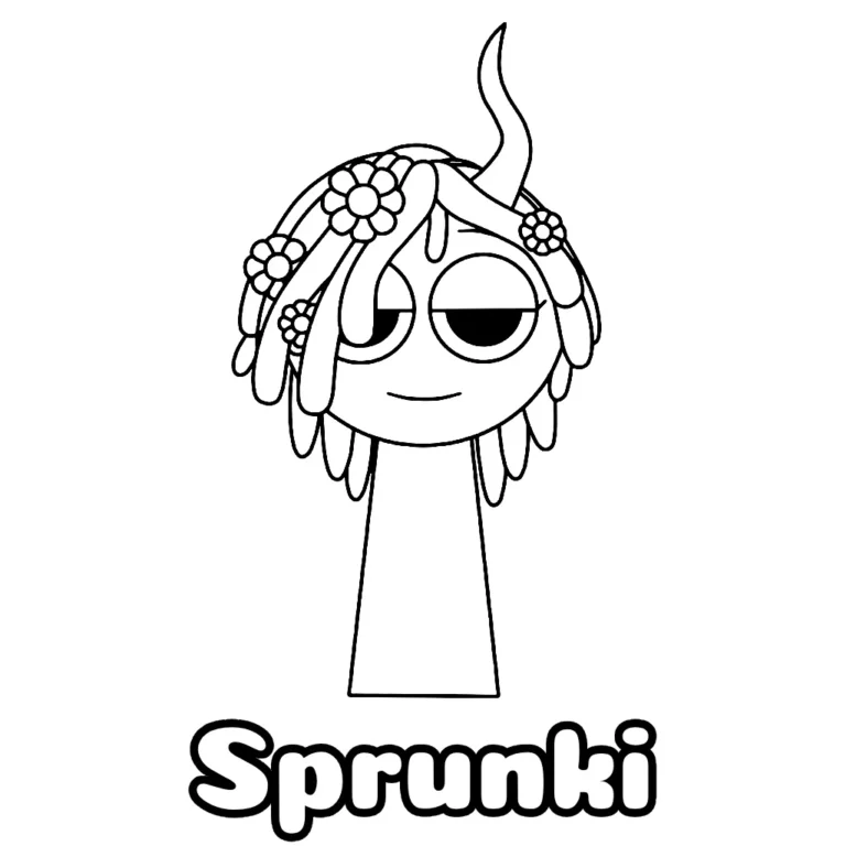 Desenho do Sprunki fofo para colorir