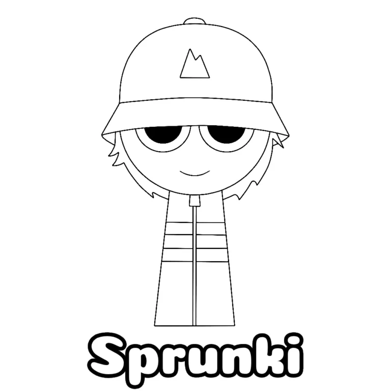 Desenho do Sprunki fofo para colorir