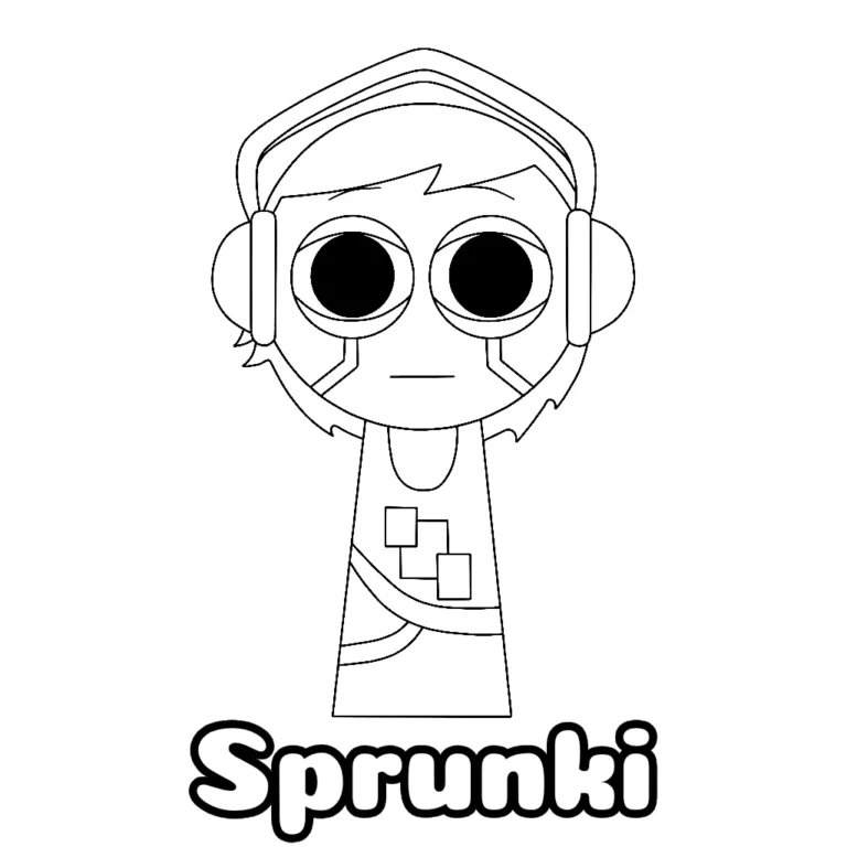 Desenho do Sprunki fofo para colorir