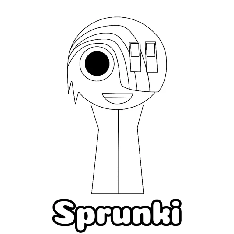 Desenho do Sprunki fofo para colorir