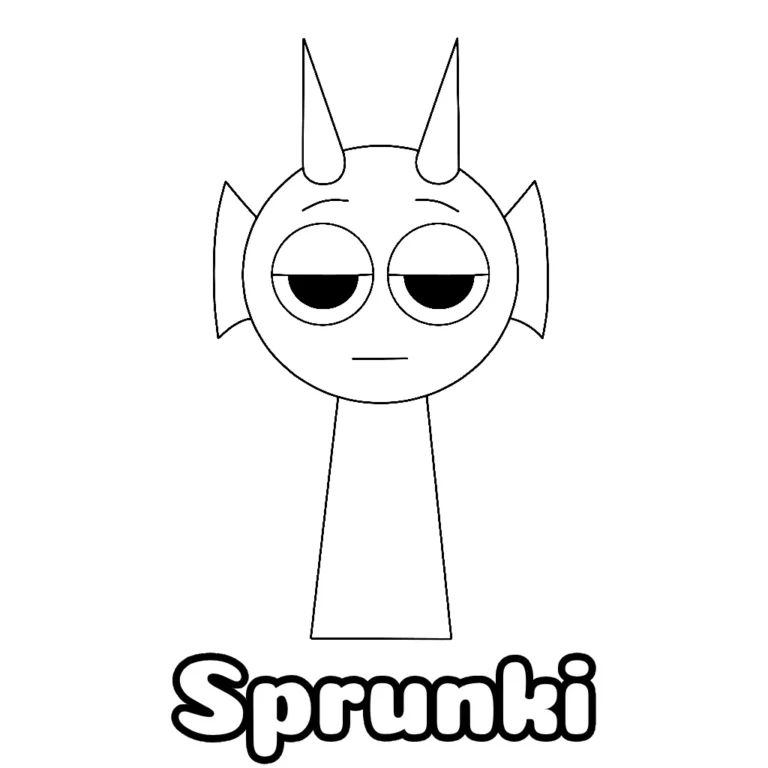 Desenho do Sprunki Descolado para colorir