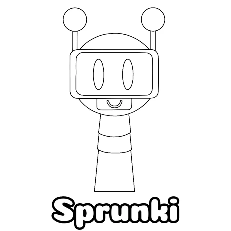 Desenho do Sprunki fofo para colorir