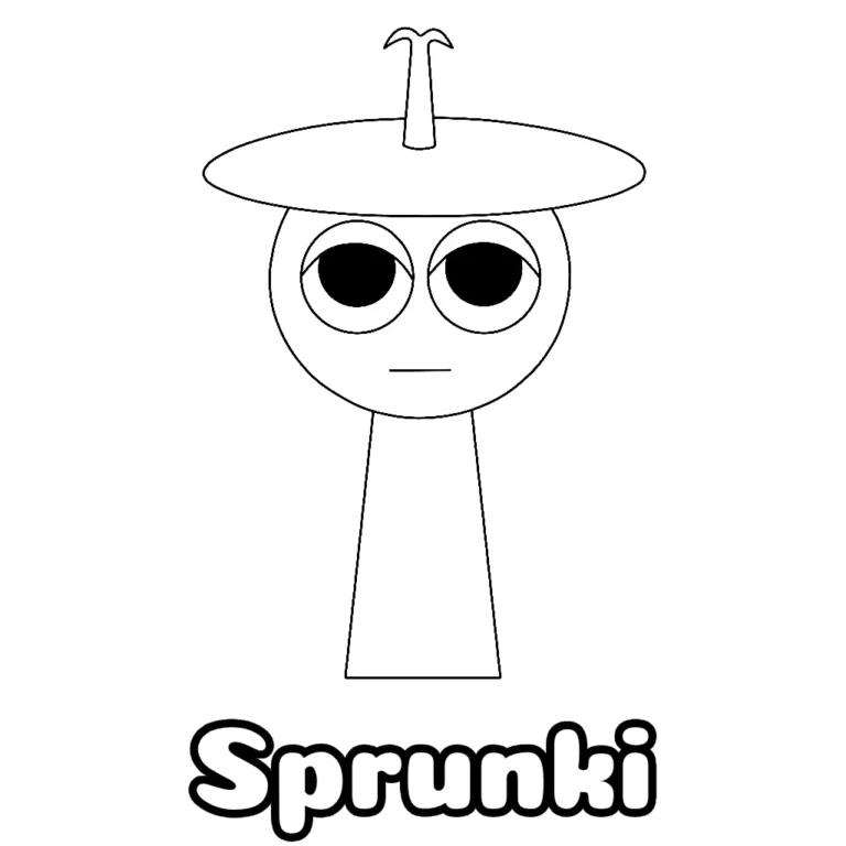 Desenho do Sprunki fofo para colorir