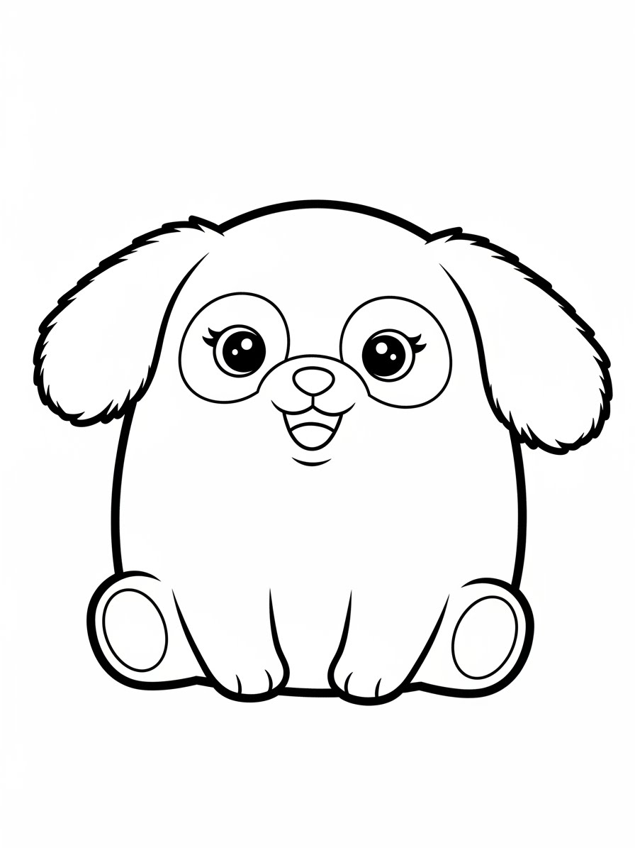 Desenho de Squishmallow de Cachorrinho para colorir
